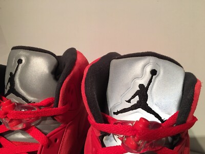 Size 13 - Air Jordan 5‎ Retro Red Suede Black Leather (136027-602) VGUC $_12.JPG?set_id=880000500F main image 4
