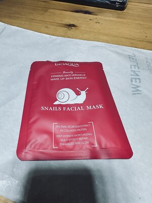 5PCs BIOAQUA Snail Moisturizing Mask