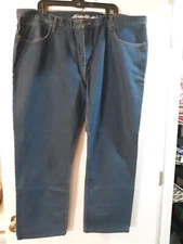 Eddie Bauer Jeans Mens 44x29 Blue Relaxed Fit Straight Leg Medium Wash Denim NWT