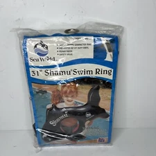 Sea World Shamu Inflatable Ring 31” Water Pool Swim Aid Toy Trainer Blow Up NOS