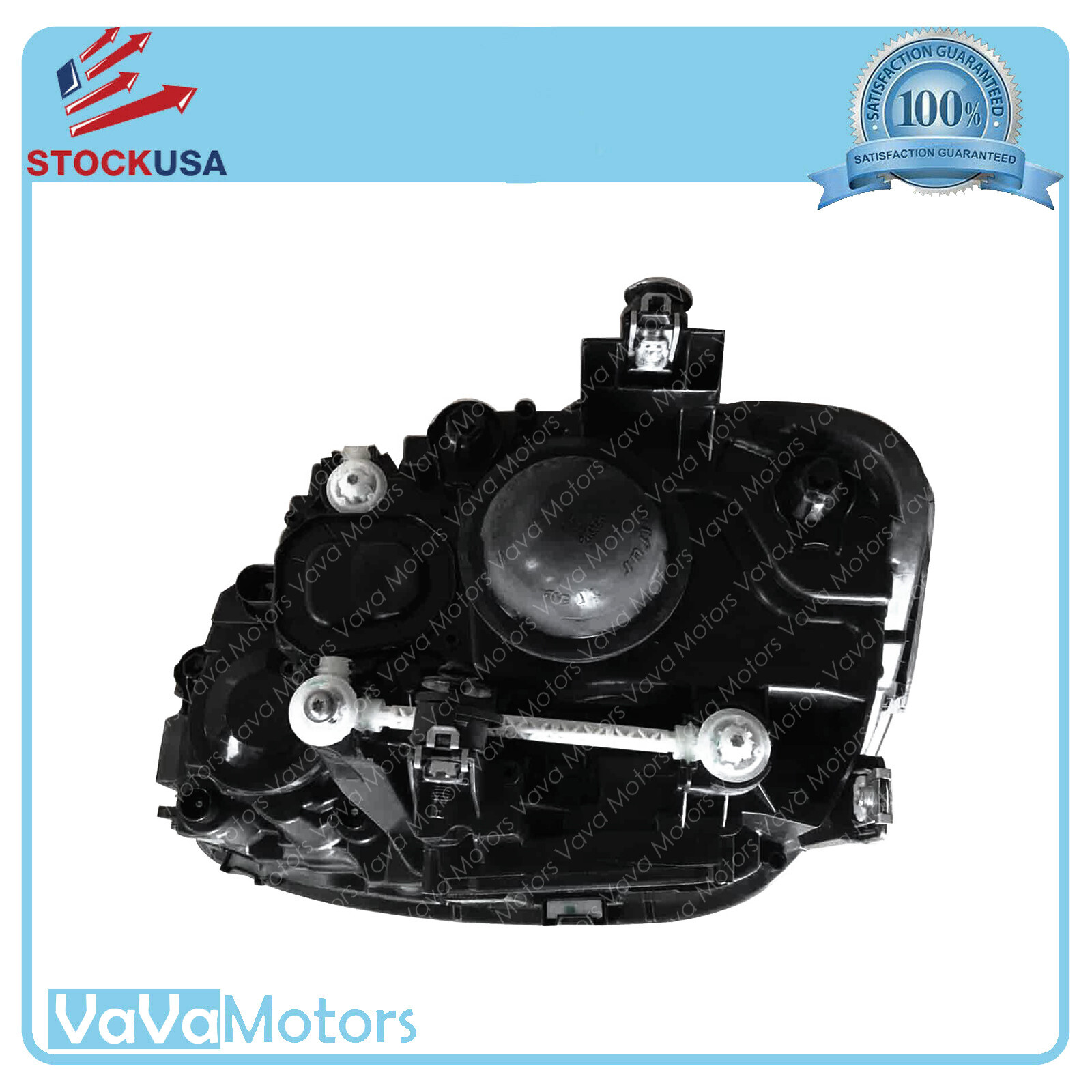 Fits 2018 2020 Volkswagen Golf & GTI Halogen Headlights Assembly Left Right Pair