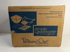 THE PAMPERED CHEF Simple Additions Fondue Accessory Set #1965