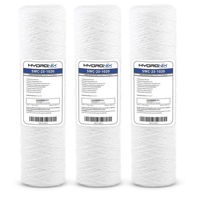Hydronix HX-SWC-25-1020/3 Universal Whole House String Wound Sediment White 