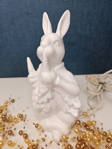 Beatrix Potter Vintage 1985 Schmid Ceramic Nightlight Mother Peter Rabbit White