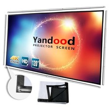 Portable Projector Screen with Combined Pole Frame Black Backing 120 inch