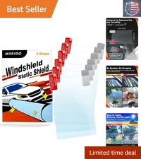 6-Pack Heat-Resistant Windshield Sticker Applicators - No Mess, Easy Application