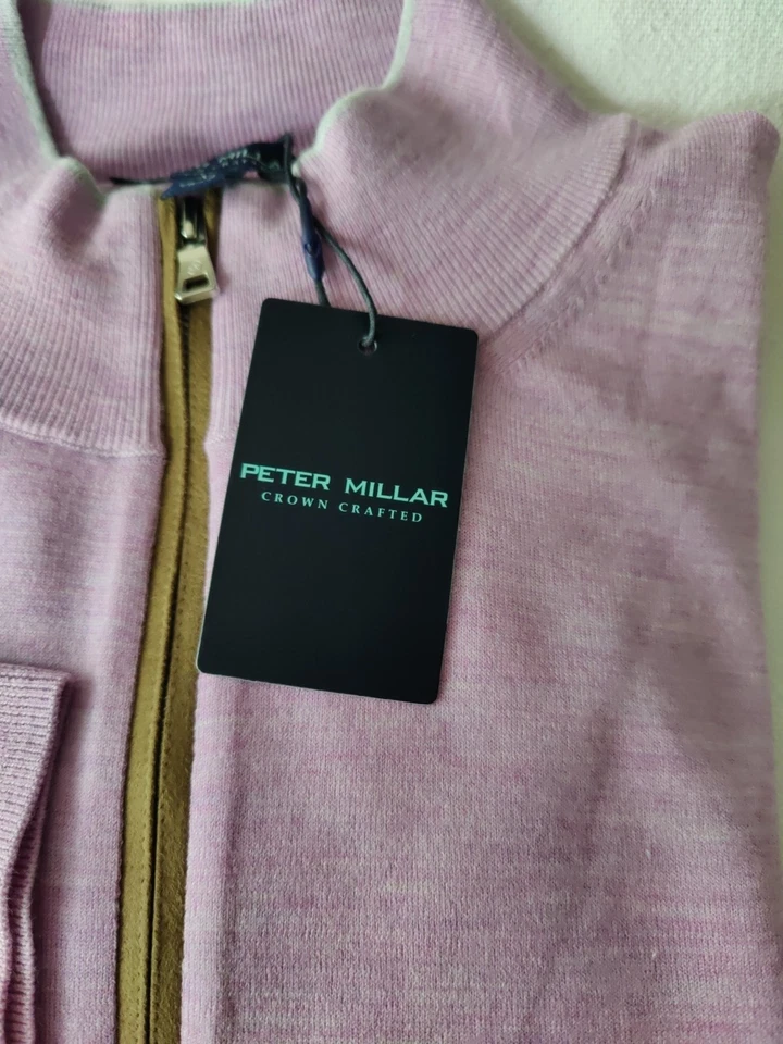 Novo com etiquetas GRANDE Peter Millar Crown Excursionist Flex quarto de zíper suéter MSRP $350 - Imagem 3 de 4