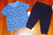 POLO RALPH LAUREN AUTHENTIC BABY BOYS ORIGINAL BRAND NEW 2Pc SET Size 9M, NWT