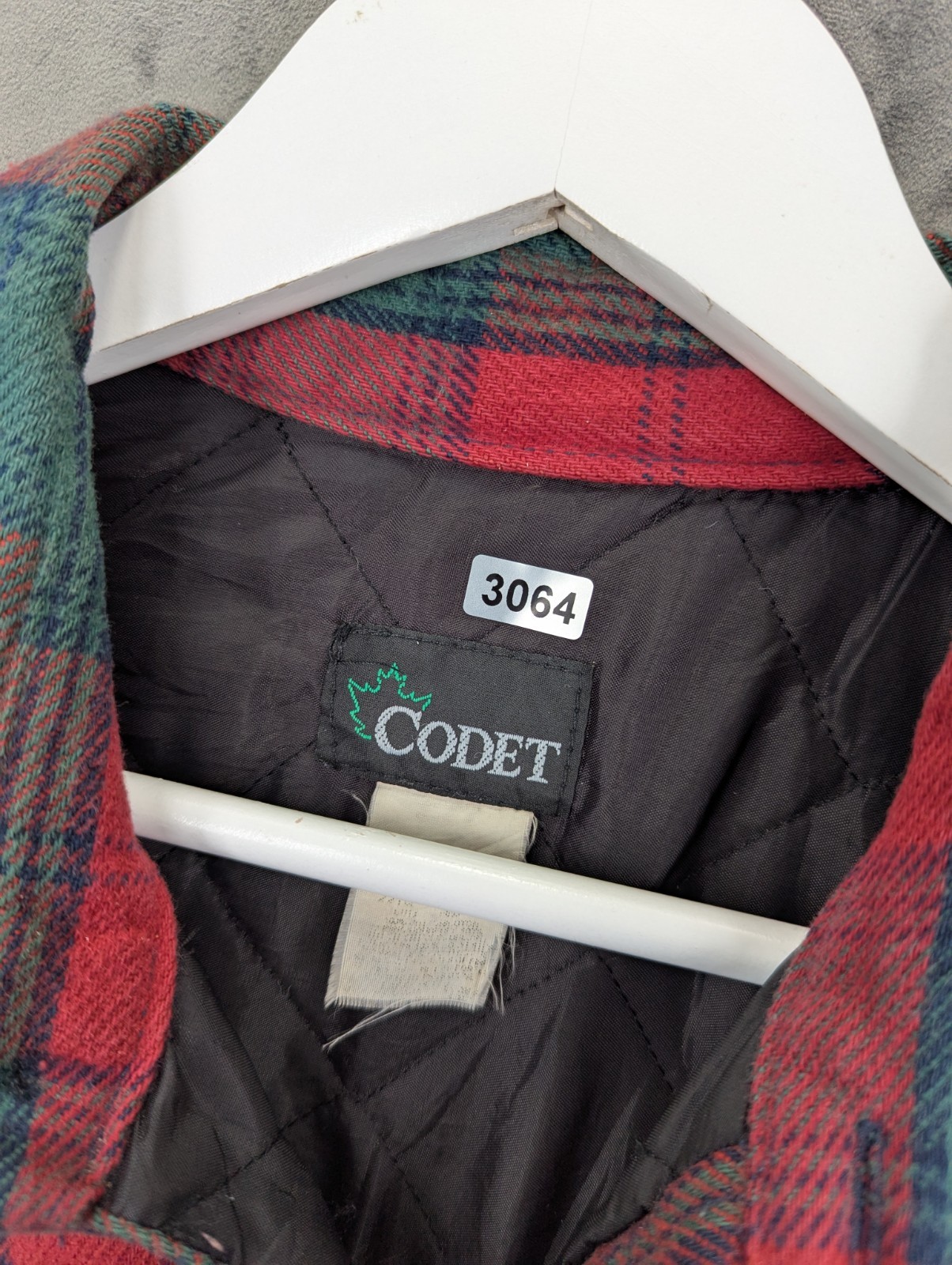 Vintage Codet Lumberjack Shirt Jacket  Size Large Relaxed Tall Long Flannel USA image 8