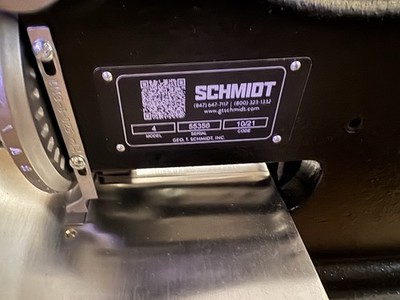 GEO SCHMIDT MODEL 4 NAMEPLATE PRESS MACHINE , MARKING MACHINE TOOLS , CHICAGO 