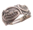 925 Sterling Silver Vintage Ring ENGLAND Floral Scrollwork Band  Sz 5.5  RG36299