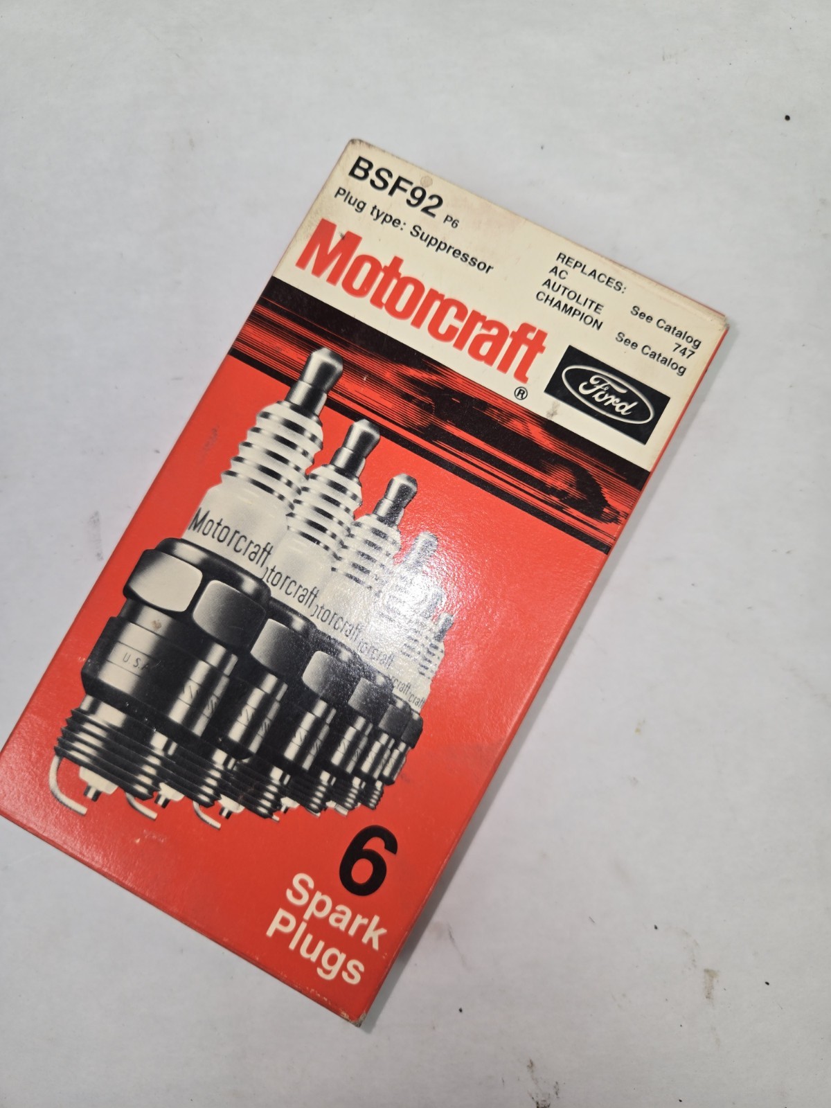 Box Of 6 Motorcraft BSF92 Spark Plugs NOS OEM Fomoco