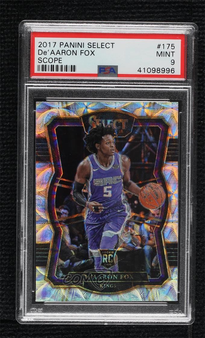 2017 Panini Select Premier Level Scope Prizm De'Aaron Fox #175 PSA 9 MINT 0d0q