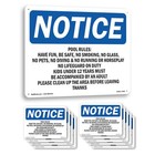 Pool Rules No Running No Rough Play No OSHA Notice Sign Or Decal - 5 or 10 Pack