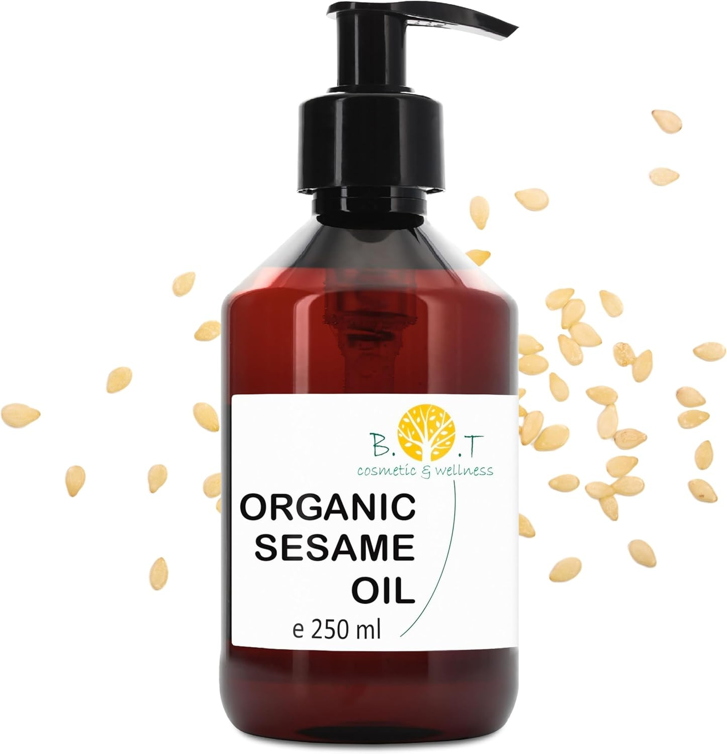 Huile de sésame bio pressée à froid nourrissante pour massage corporel et pointes sèches
