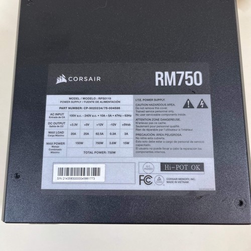 Corsair RM750 RPS0119 80 Plus Gold 750W Fully Modular Power Supply - Bild 7 von 7
