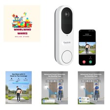 Wireless Video Doorbell Camera, Battery Version, 2K 150 x150 Head-to-Toe Vie...