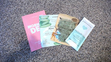 4 Pack Spa Set Bath enhancer, bath crystals, aloe and morning dew facial mask