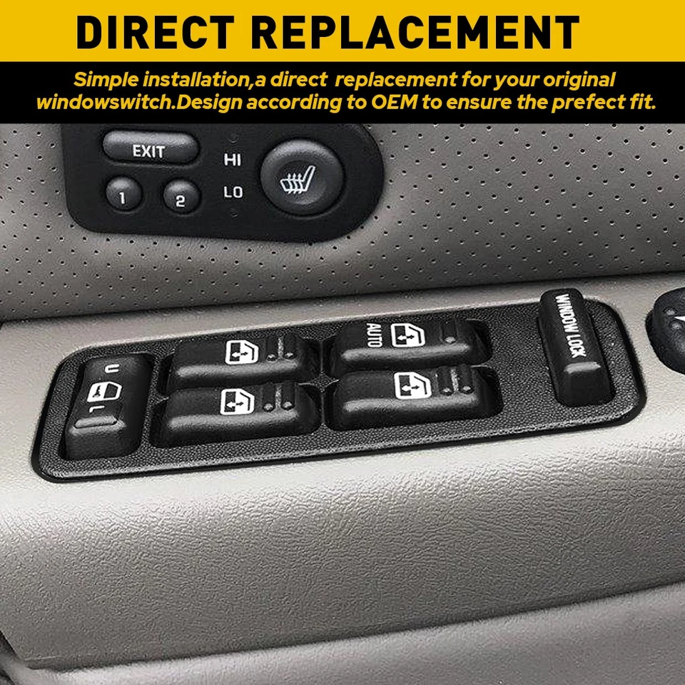 Interruptor de ventana eléctrica automático maestro del lado del conductor para Chevrolet Silverado 2000-2002 Foto 4 de 4