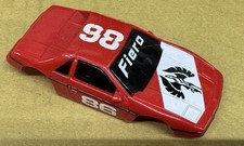 TYCO/Mattel RED/WHITE 86 FIERO Molded Red w/ Imperfections In Paint