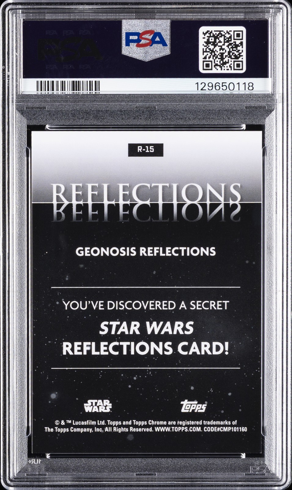 2025 TOPPS CHROME STAR WARS REFLECTIONS #R15 GEONOSIS REFLECTIONS PSA 9 view 2