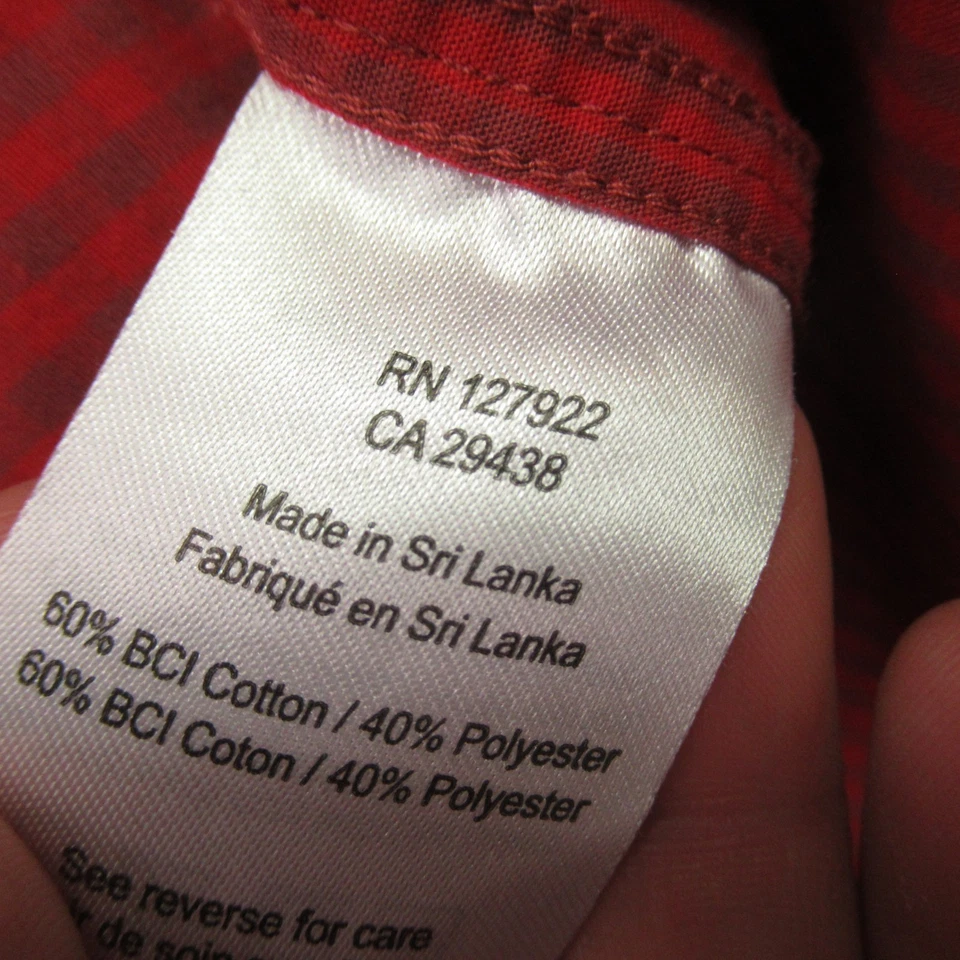 Mountain Khakis Shirt Mens Medium Short Sleeve Button Front Casual Classic Red - Image 4 of 4