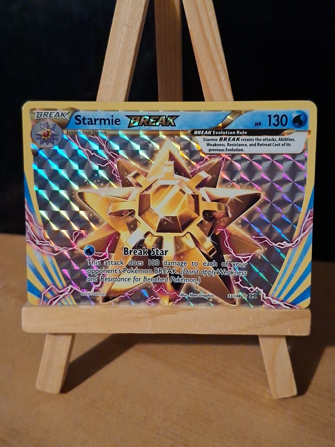 2016 STARMIE BREAK 32/108 XY Evolutions Pokémon Card Ultra Holo Rare NM