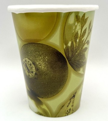 Gold Photo Ornaments Christmas Tree Holiday Party 9 oz. Paper Cups