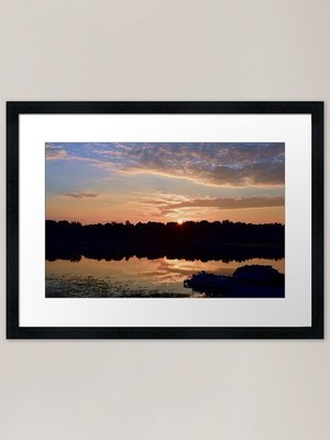 Sunrise on Oxbow Framed Art Print Framed Wall Art Poster Canvas Print Picture