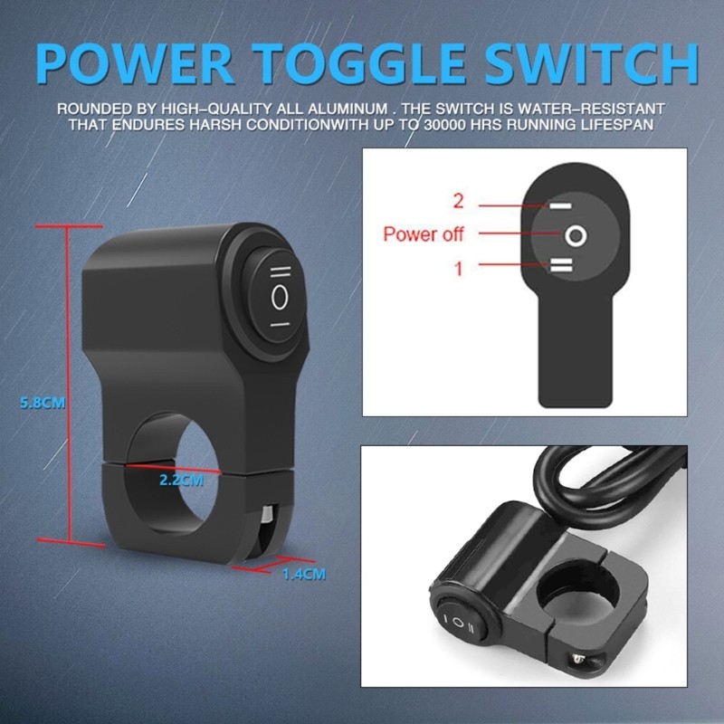 ATV Work Light Wire Switch Harness Headlight Wire Cable Power On Off ...