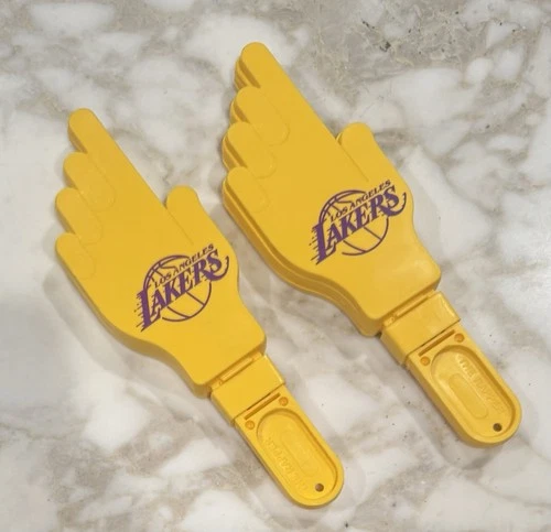 Lot of 2 Vintage LA Lakers NBA Basketball The Rapper Arena Souvenir Noise Makers - product listing photo