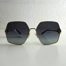 Women s Gucci GG2163S 001 61-16-135 L Oval Frame Sunglasses Gold
