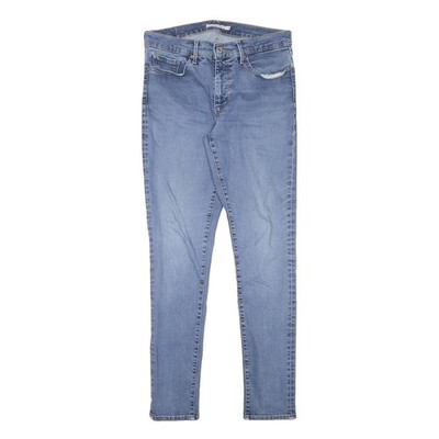 LEVI'S Damen Slim Blue Denim Jeans W30 L29 Zip Classic Fit Stretch Skinny