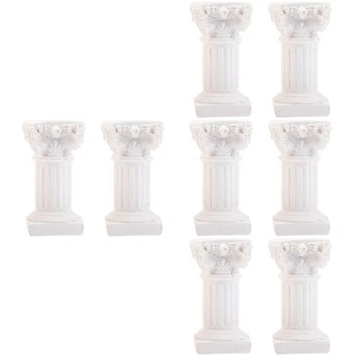 8 PCs Harzkunstkerzenhalter Säule Kerzenständer Kerzenstand Home Wedding Party - Bild 1 von 4