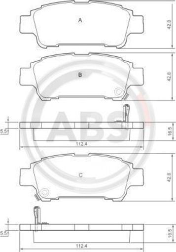 2x ✅Fits A.B.S. 37228 Brake Pad Set, disc brake ⭐UK Seller⭐ - Image 8