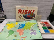 Vintage Risk Board Game Waddingtons Original War Strategy 1960s Complete 