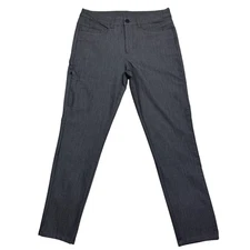 BYLT Basics Men's Tech Denim Everyday 2.0 Pants Slim Fit Size 32 Charcoal Gray