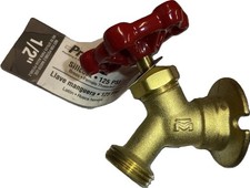 12 In X 34 In Fip X Mht Brass Flanged Threaded Sillcock Valve Red Handle 12 In X 34 In Fip X Mht Brass Flanged Threaded Sillcock Valve Red Handle
