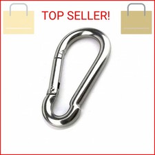 Large Carabiner Clip,5-1/2 Inch Heavy Duty Stainless Steel Spring Snap Hook for
