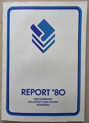 DDR Messe Werbung, VEB Kombinat Zellstoff und Papier Heidenau - Report'80 - 1980