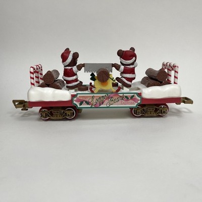 New Bright The Logger Bears Express Train Musical Christmas Songs Whistle Bears