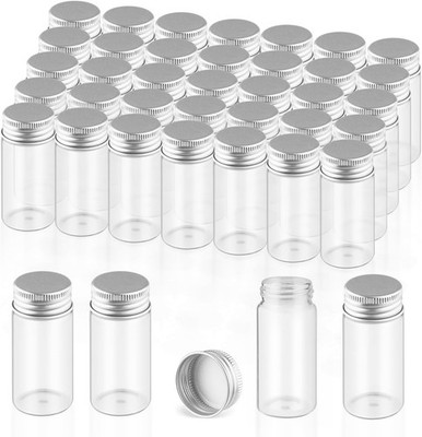 40 Pack 30ml/1oz Glass Vials With Aluminum Screw Caps Empty Sample Bottles