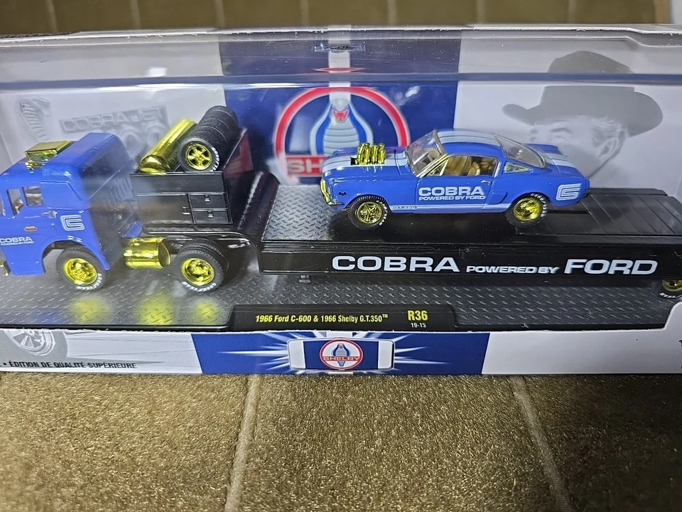 M2 machines 1966 Ford C-600 & Shelby Cobra 350 Gold 1 /750 limited edition rare - Image 2 of 3