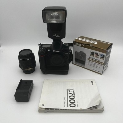 Nikon D7000 DSLR Camera Kit AF-S 18-55mm VR Flash, Battery Grip, 2 Batteries
