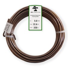 Anodized Aluminum Bonsai Training Wire 3.0mm 250g Large Roll 40 Feet