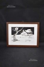 Quadretto Dipinto A Penna Raffigurante Casa Di Campagna Dimensioni 22x17 Cm