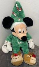 Disney Store Christmas Mickey Mouse Plush Ready For Santa Stuffed Toy 15  