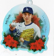 2025 Topps Holiday Roku Sasaki Rookie Ornament
