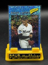 2026 Topps Heritage Edward Cabrera #169 Light Blue Sparkle Chrome SP Marlins