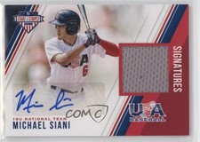 2018 USA Baseball Stars & Stripes and Material Signatures Mike Siani Auto 4f5